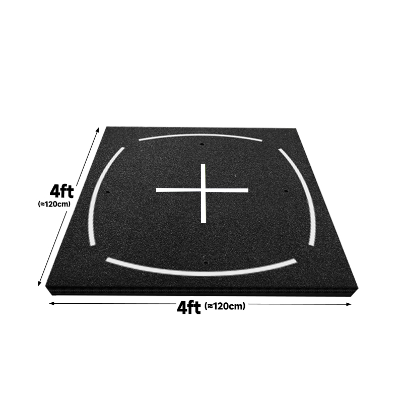 Tapis de frappe de golf commercial noir et blanc 4*4ft