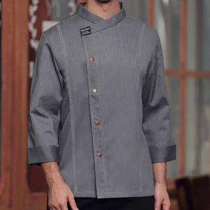 夏のクールなメッシュバックシェフ日本のジャケット半袖シェフコートメッシュの脇の下シェフアパレル - Product Image 4