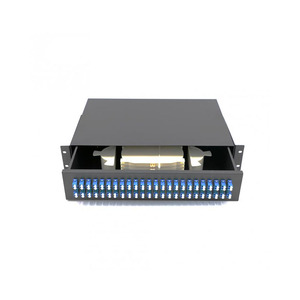 Caja de terminales de metal de 19 pulgadas, 1U, 2U, 24 paneles de conexión de fibra óptica de cartón, carcasa de bastidores de centro de datos IPTV, LC 1x12 1*24 red - Product Image 3