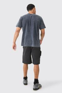 メンズ100% コットンオーバーサイズスカルラインストーンウォッシュグラフィックTシャツパキスタン製