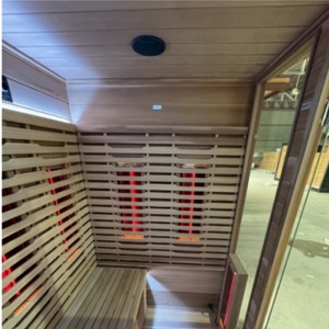 Uso del giardino all'aperto stanza di Sauna di terapia della luce rossa lontana infrarossa di 2-4 persone con il pannello di controllo e bluetooth - Product Image 6