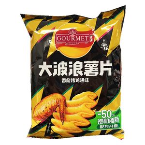 Fragrant büyük dalga patates cipsi kavrulmuş tavuk kanatları 70gr kokulu çıtır patates kızarmış ve yarı yumuşak doku ile tuzlu ile aperatif - Product Image 1