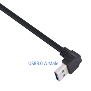 用于计算机扩展数据传输的90度USB3.0 5Gbps Micro-B电缆螺纹锁编织屏蔽直角 - Product Image 3