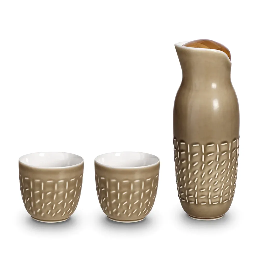 Acera Liven Footprint caraffa Set di bicchieri in ceramica realizzati con bellissimi disegni
