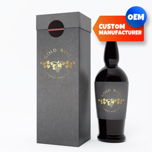 高级个性化葡萄酒礼品盒，带窗口展示模具切割和全定制设计 - Product Image 2