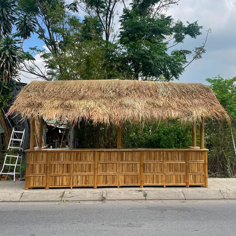 बड़ा बांस घर बार-आउटडोर gazebo-बांस Tiki बार झोपड़ी-प्राकृतिक bambus बार