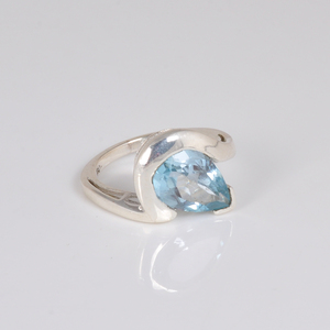Mavi Topaz ile 925 ayar gümüş Lapis yüzük ince düğün takısı fabrika tarafından parmaklar toplu toptan için - Product Image 4