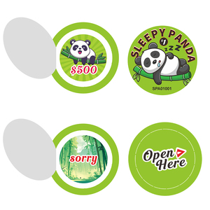 Kunden spezifische Panda Pattern-Spiele ziehen Register karten und brechen Lotto scheine auf Chips Abreiß karten Sofort preis karten Pull Tab Card - Product Image 3