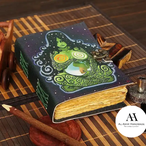 หนังสือหนังเงาของแม่แห่งโลกเวทมนตร์พร้อมล็อคทำด้วยมือสมุดไดอารี่แม่มดวินเทจ7x5 - Product Image 3