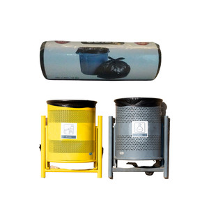 Yüksek kaliteli HDPE yıldız-mühürlü alt çöp torbası rulo renkli özel biyobozunur plastik çöp atık gözyaşı çöp paketi - Product Image 1