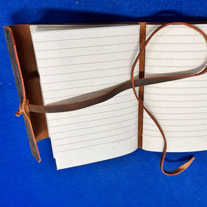 <strong>Natural</strong> Leather Cover Handmade Journal and Travel Diary <strong>Customized</strong> Color and <strong>Design</strong> <strong>Print</strong> <strong>Notebook</strong> in Deckle Edge 240 Sheets Set - Product Image 1