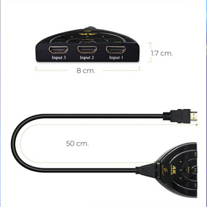 <strong>Hdmi</strong> Switcher 4k 3 <strong>Inputs</strong> 1 <strong>Output</strong> Selector Connector