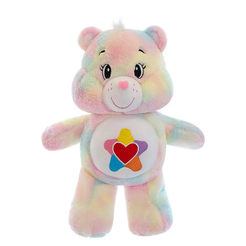 Novo lançamento de pelúcia de urso macio arco-íris boneco de pelúcia brinquedo colorido