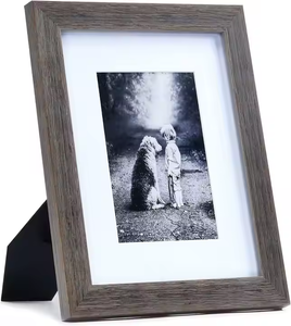 Mat 5x7 ile 8x10 sıkıntılı ahşap resim çerçeveleri, 6 Set, hilal el sanatları tarafından HD gerçek cam ile rustik katı ahşap çerçeve - Product Image 2