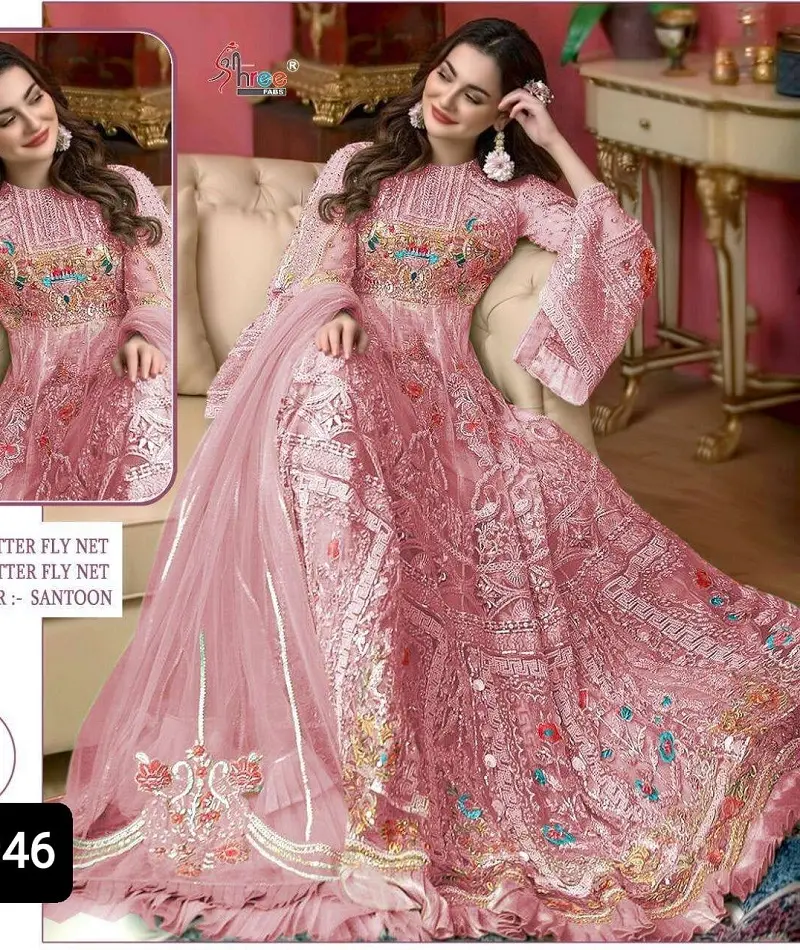 Traje de Salwar Kameez DE TRABAJO bordado Georgette paquistaní indio para Mujer Colección de boda de Sari vestido largo Sari