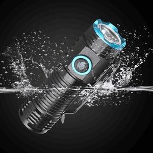 Wholesale 3000 Lumen High Brightness IPX4 Waterproof Flashlight Type C Rechargeable <strong>Torch</strong> <strong>With</strong> Memory <strong>Function</strong> and Strong Magnet - Product Image 6