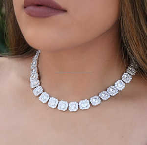 2mm 3mm 4mm 5mm 6.5mm Vvs Lab elmas zincir takı özel 4 çatalak el seti Gra sertifikalı Moissanite tenis zinciri - Product Image 1