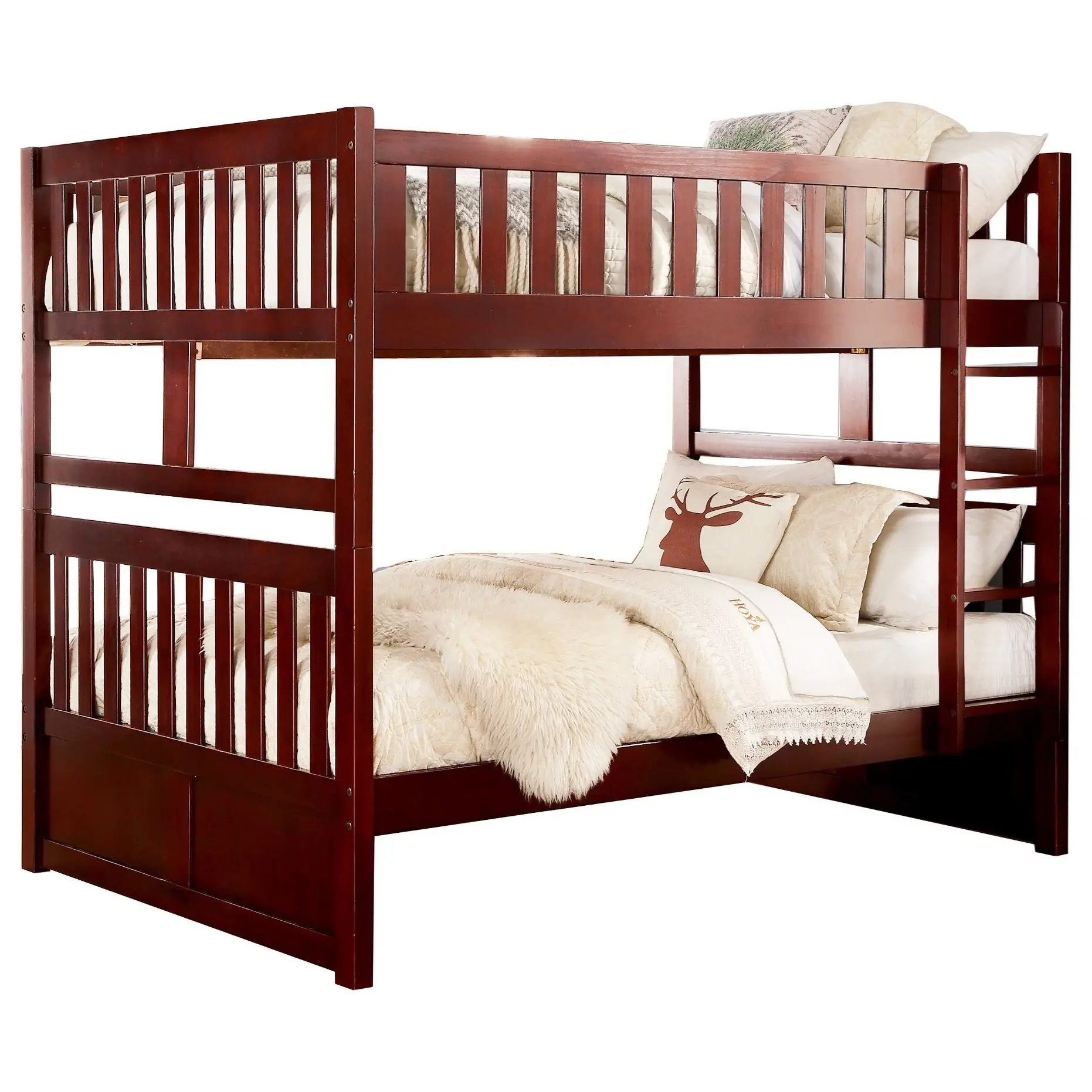 Conception de lits superposés en bois massif de qualité supérieure pour ensembles de meubles de chambre à coucher