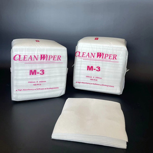 Özelleştirilmiş 1/4 katlama M-3 dokunmamış kare bez çok fonksiyonlu tozsuz atölye temizlik Polyester silecek çeşitli boyutları - Product Image 4