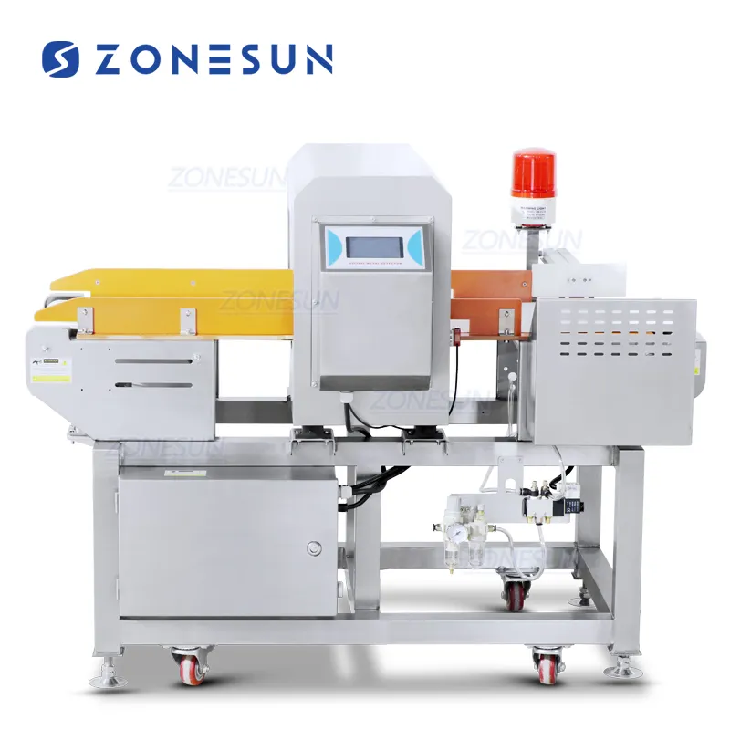 ZONESUN ZS-MD1 स्वत: सुरंग प्रकार प्लास्टिक की थैलियों खाद्य उद्योगों निरीक्षण धातु का पता लगाने की मशीन डिटेक्टर के साथ कन्वेयर बेल्ट