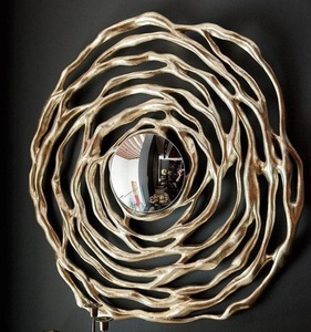 Metal Wall <strong>Mirror</strong> with Elegant Detailing Perfect for Enhancing Entryway and Hallway Decor with <strong>a</strong> Stylish <strong>Reflection</strong> - Product Image 1