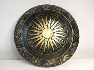 バーサーカー兵士戦士コスチュームバトルプレイのための新着バイキング時代中世ラウンドシールドとハンドアックス武器おもちゃ
