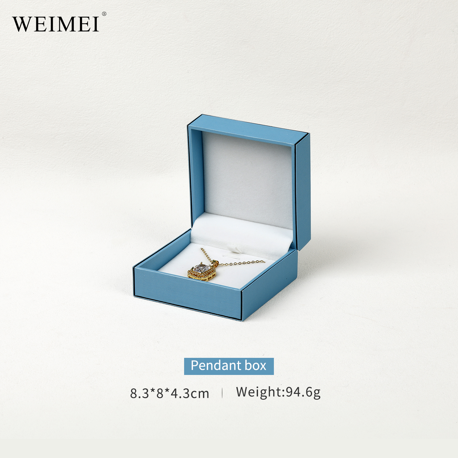 Pendentif boîte bleu