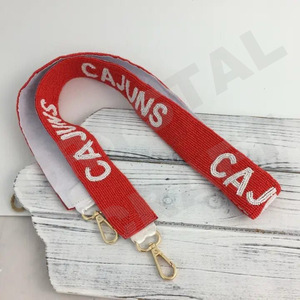 Houston Cougars özelleştirilmiş boncuklu çanta askısı beyaz altın tohum boncuk çanta için çanta askıları moda aksesuarları - Product Image 2