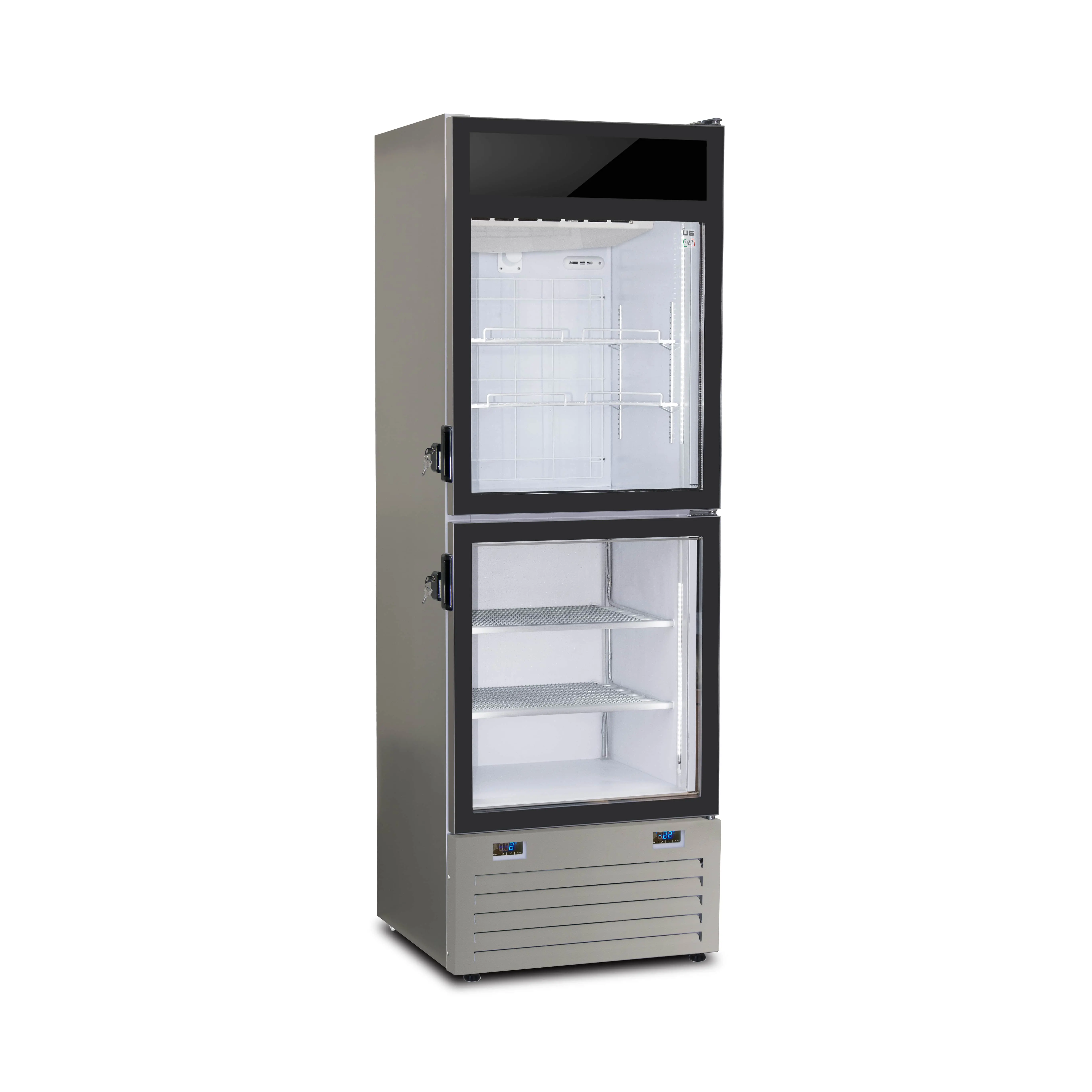 Double Temperature Upright Showcase Made in Italy Top Quality TWIN 40 316L Gross