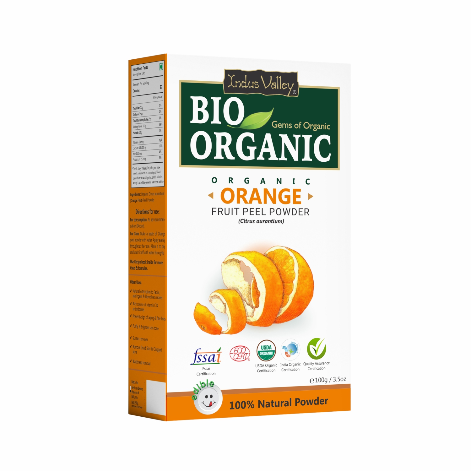 Poudre d'écorce d'orange