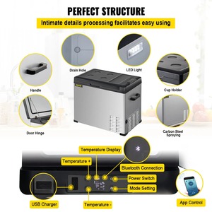 60w מכונת מקרר מכונת קירור 60w <span class=keywords><strong>30l</strong></span> 12/24v אוטומטי/סירה מוליכים למחצה עשוי פלסטיק עמיד