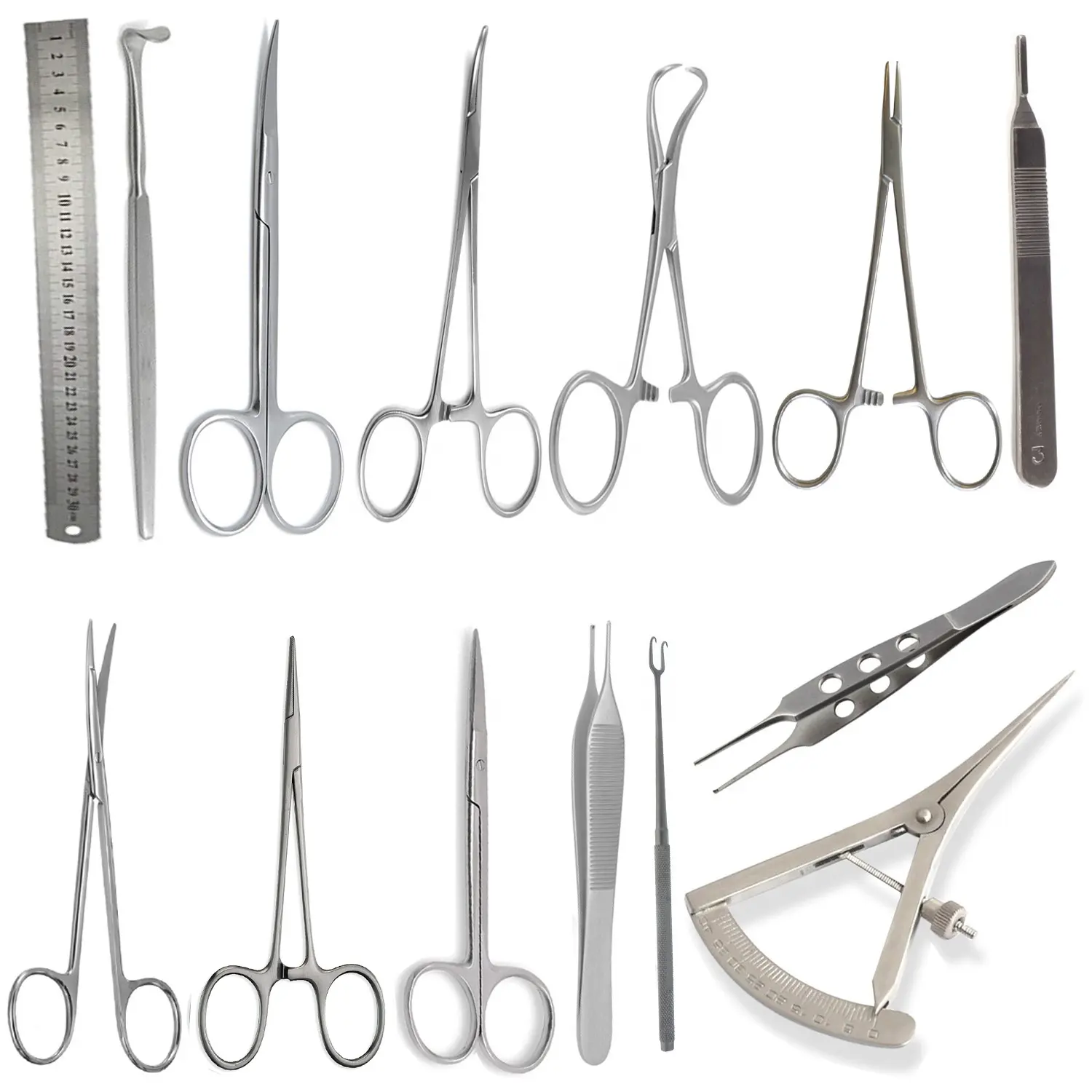 Juego de cirugía de párpados blefaroplastia para 14 piezas Instrumento quirúrgico de catarata microoftálmica básica