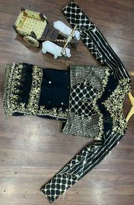 New Launch Chiffon Georgette with Beautiful Stonework at the Border and <strong>Cut</strong> Work <strong>Sari</strong> for Women - Product Image 5