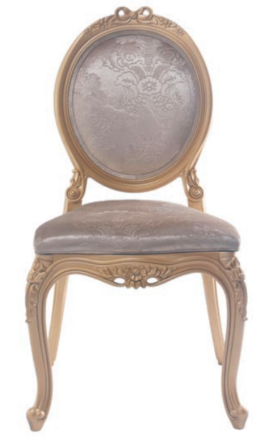 Chaise Louis en bois massif peint