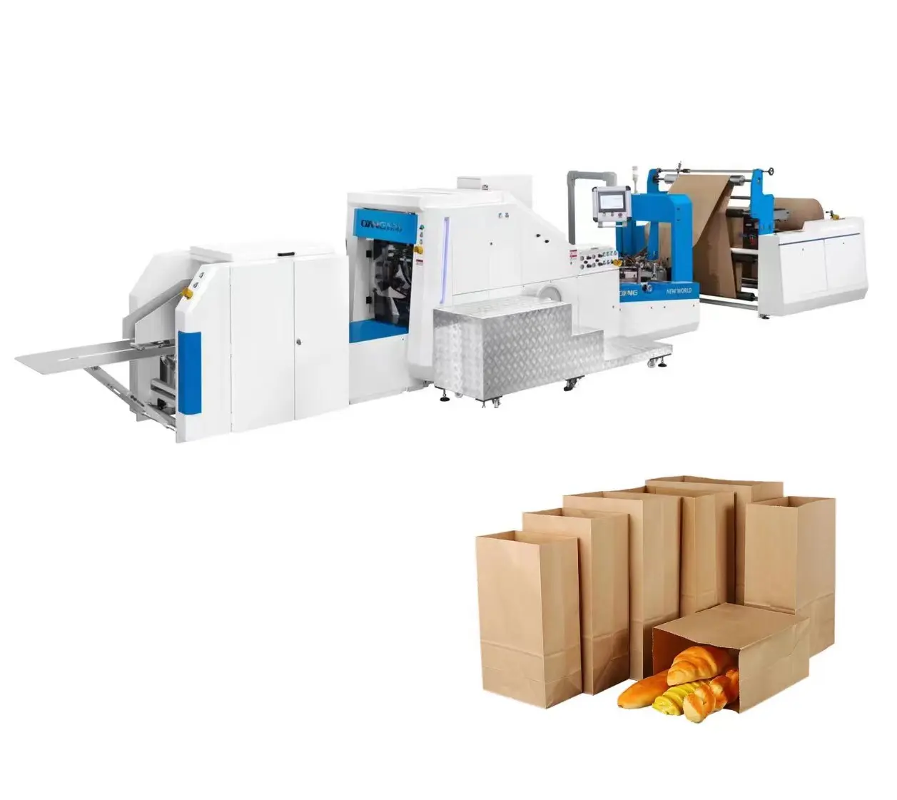 Oyang máquina b330 de alta velocidade cheia automática fundo quadrado máquina de fazer papel para saco de compras de saco de comida