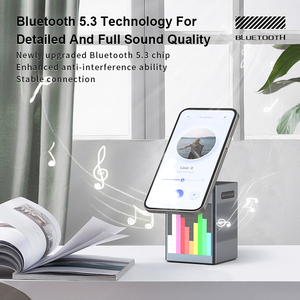 ลำโพง BT 6 in 1ที่ชาร์จไร้สายสำหรับ iPhone 16 15 14 13 12สถานีชาร์จเร็วสำหรับ Apple Watch 9 8 7 6 5 4พร้อมนาฬิกา - Product Image 5