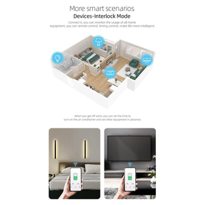 Aismartlink Tuya WiFi Smart interruttore di circuito con misurazione DIN Rail Loop di temporizzazione interruttore telecomando senza fili nero <span class=keywords><strong>Zigbee</strong></span> 25A - Product Image 6