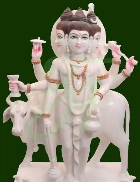 Personalizzare il signore India signore India signore Dattatreya Brahma Vishnu Mahesh statua di marmo bianco tempio e casa