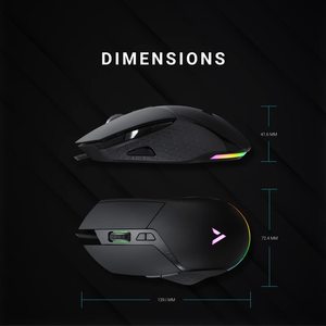 Rapoo VT30 RGB LED EsportコンピューターマウスゲーマーPCUSBプログラマー機能用の人間工学に基づいた有線光学追跡 - Product Image 3
