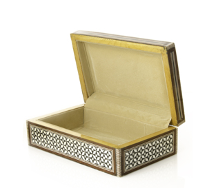Роскошная шкатулка для украшений ручной работы из египетского перламутра | Деревянная шкатулка с инкрустацией MOP | Подарочный набор для женщин и мужчин - Product Image 1