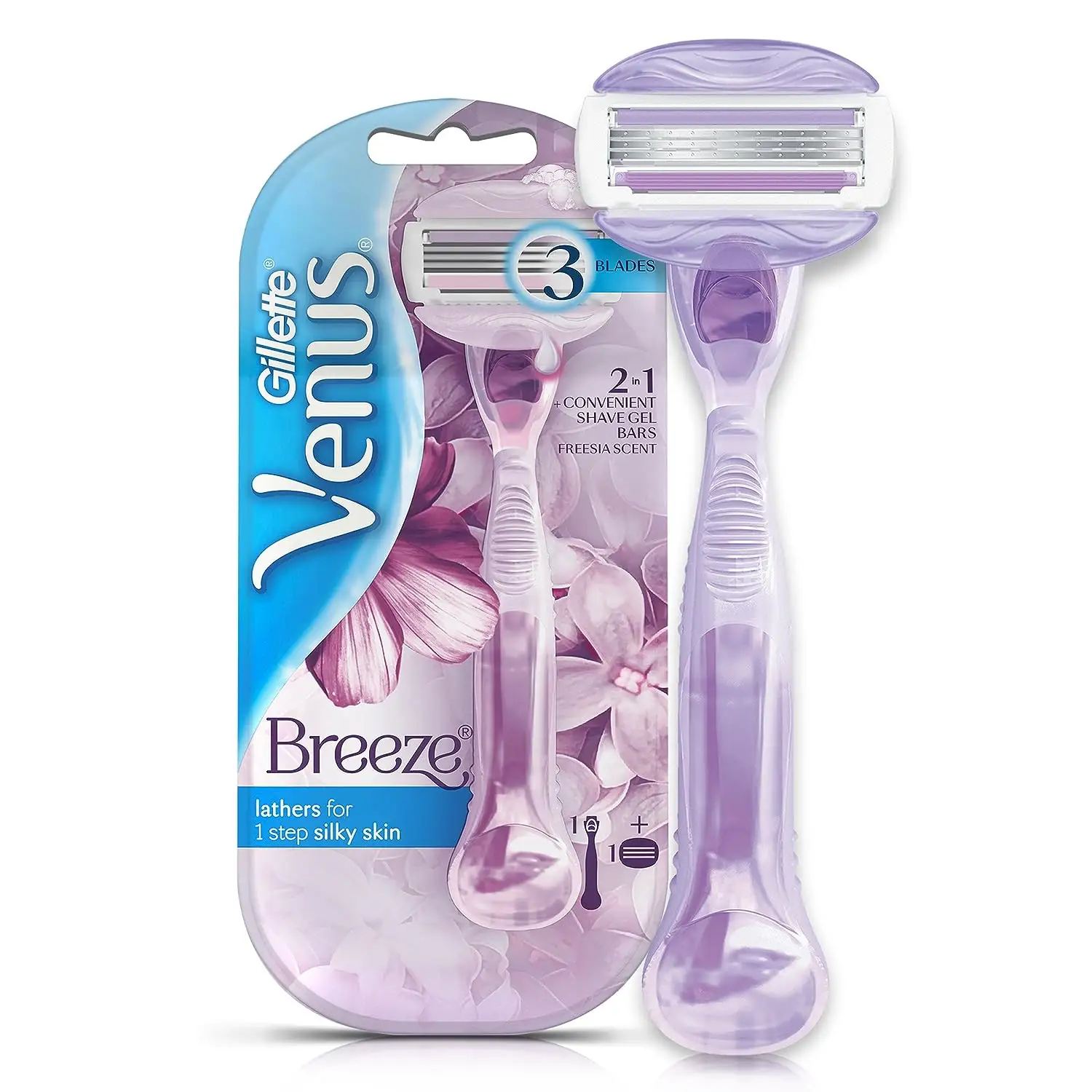 Sillette Venus Breeze 3 bilah pisau cukur nyaman untuk perawatan tubuh pribadi wanita digunakan dengan harga grosir dari eksportir AS