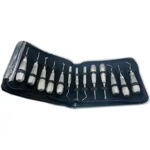 Ensemble complet d'instruments de chirurgie dentaire ascenseurs de dents ascenseur de racine dentaire par instruments medicab