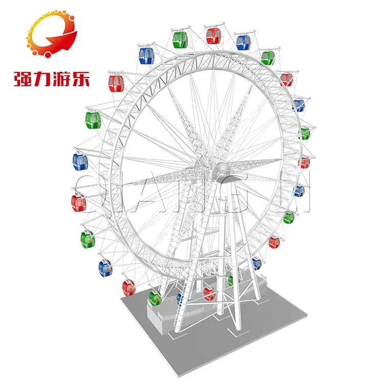 Harga grosir produsen wahana di Luna Park peralatan taman menyenangkan pertunjukan pertunjukan malam Manege 30M roda Ferris hiburan