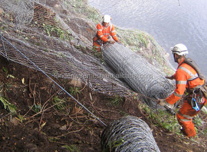 Rete esagonale rinforzata con rete di protezione per caduta Rockfall all'ingrosso per protezione del pendio e caduta massi - Product Image 5