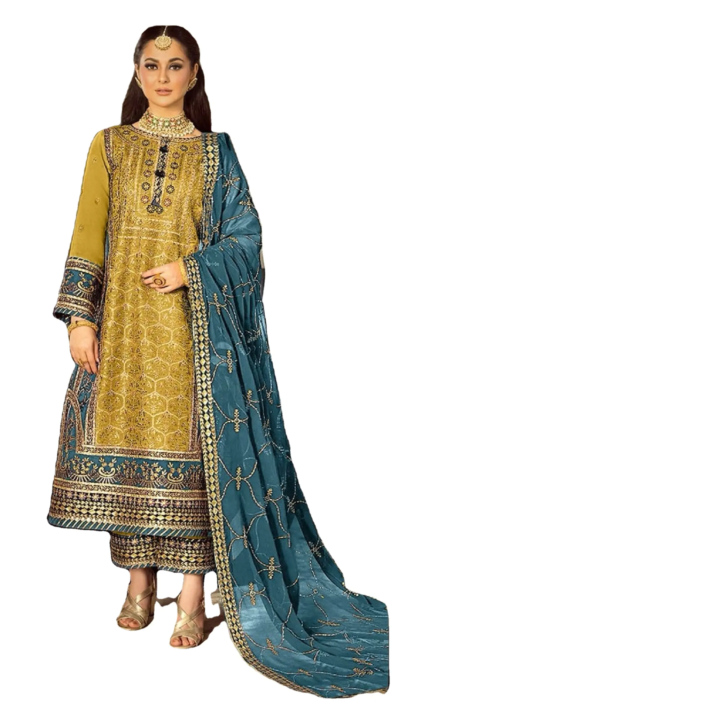 Vestidos de mujer indios paquistaníes informales de calidad premium recién llegados 2024 Salwar kameez vestidos de césped