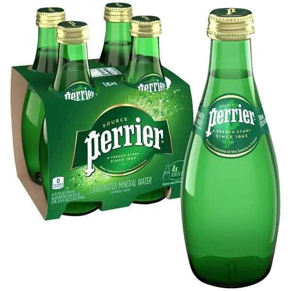 น้ำแร่ธรรมชาติที่เป็นประกาย Perrier-100% จากธรรมชาติที่มีแคลอรี่เป็นศูนย์-น้ำอัดลม