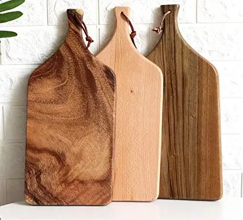 Acacia Wood Cutting Board with Handle | Multi-Purpose Chopping Board with Anti-Microbial Properties