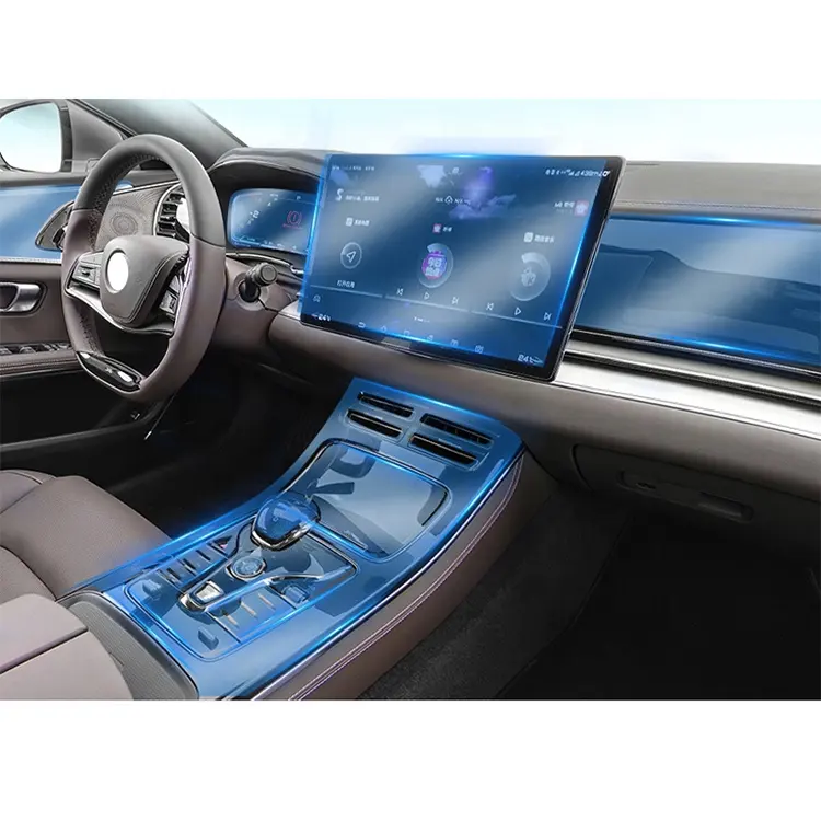 Pour Volkswagen Touran 2019-2021 voiture intérieur console centrale Transparent TPU film de protection anti-rayures réparation film accessoires