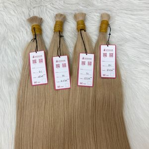 Lüks 100% vietnam insan saçı uzantıları kesilmemiş gevşek toplu 100g çift çekilmiş sarışın dalga doğal tarzı hiçbir atkı