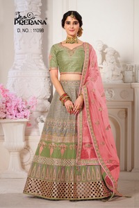 בלעדי בנות lehenga <span class=keywords><strong>choli</strong></span> פונקציות חתונה מסיבות אתניות הודי פרימיום איכות רצף רקמה נטו שמלה פקיסטני